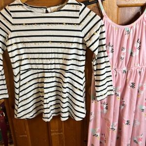 Girls Maxi Dress & Tunic Shirt Dress Set.